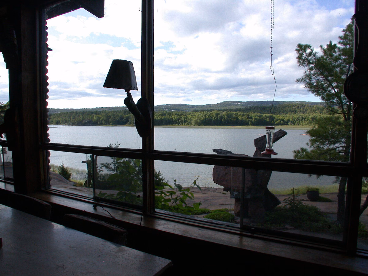 Panoramic Georgian Bay view from Main Lodge dining room windows